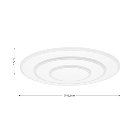 Brilagi - LED Prigušiva plafonjera MODERN LED/58W/230V 2700-6500K pr. 46,3 cm + Daljinski upravljač