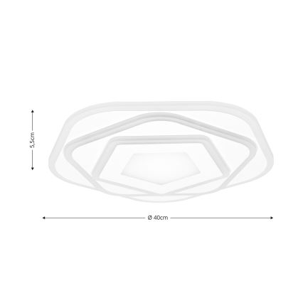 Brilagi - LED Prigušiva plafonjera MODERN LED/64W/230V 2700-6500K pr. 40 cm + Daljinski upravljač
