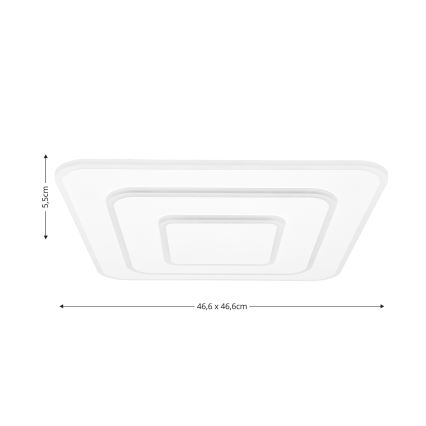 Brilagi - LED Prigušiva plafonjera MODERN LED/72W/230V 2700-6500K 46,6x46,6 cm + Daljinski upravljač