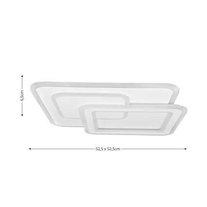 Brilagi - LED Prigušiva plafonjera MODERN LED/80W/230V 2700-6500K 52,5x52,5 cm + Daljinski upravljač