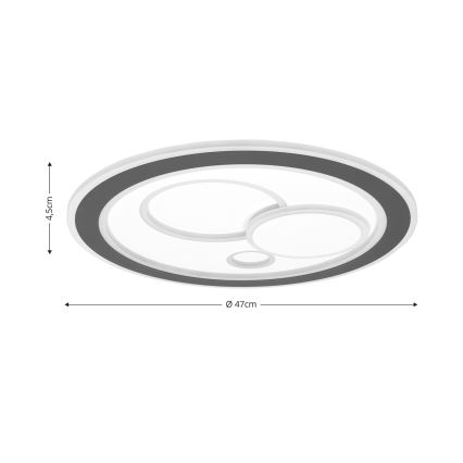 Brilagi - LED Prigušiva plafonjera MODERN LED/89W/230V 2700-6500K pr. 47 cm + Daljinski upravljač