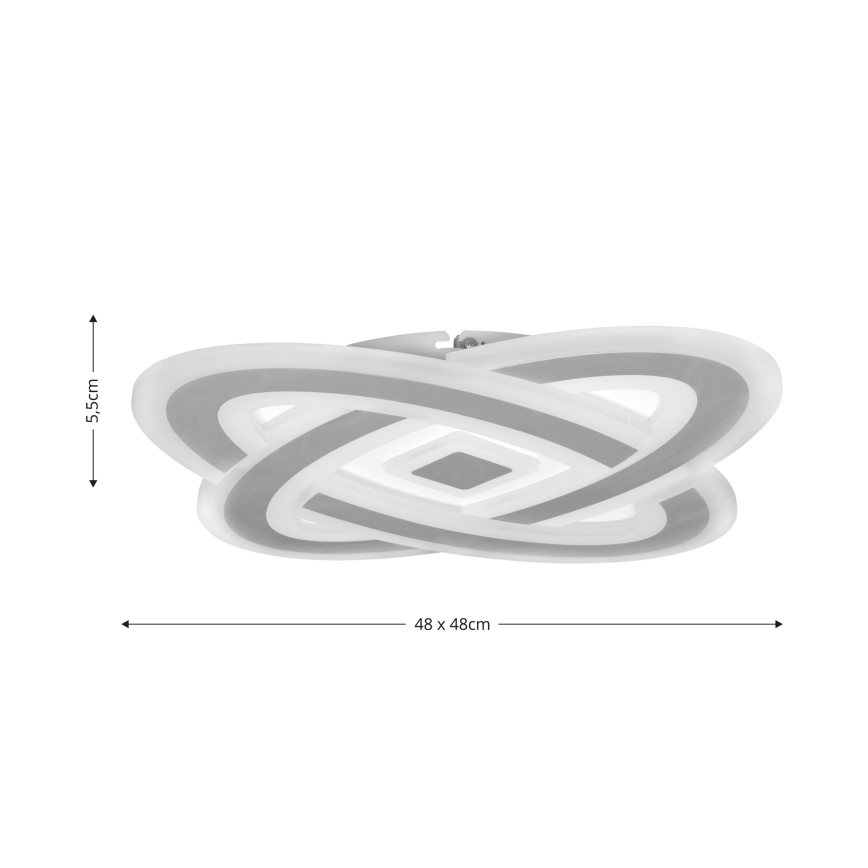 Brilagi - LED Prigušiva plafonjera MODERN LED/90W/230V 2700-6500K 48x48 cm+ Daljinski upravljač