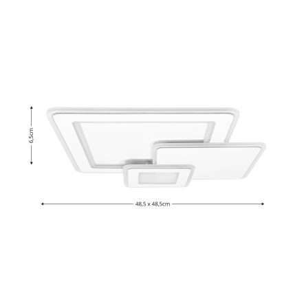 Brilagi - LED Prigušiva plafonjera MODERN LED/93W/230V 2700-6500K 48,5x48,5 cm + Daljinski upravljač