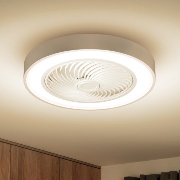 Brilagi - LED Prigušiva plafonjera sa ventilatorom LED/30W/230V 3000-6500K bela + Daljinski upravljač