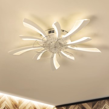 Brilagi - LED Prigušiva plafonjera sa ventilatorom LED/50W/230V 3000-6500K bela + Daljinski upravljač