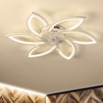 Brilagi - LED Prigušiva plafonjera sa ventilatorom LED/50W/230V 3000-6500K bela + Daljinski upravljač