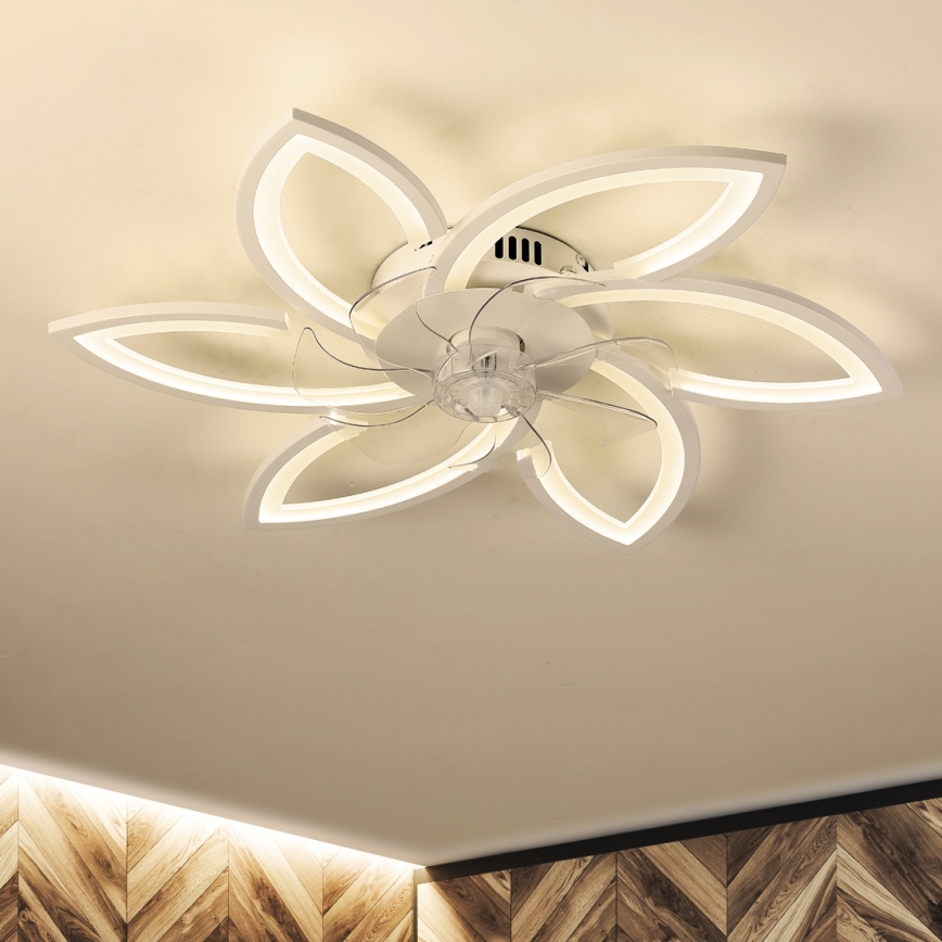 Brilagi - LED Prigušiva plafonjera sa ventilatorom LED/50W/230V 3000-6500K bela + Daljinski upravljač