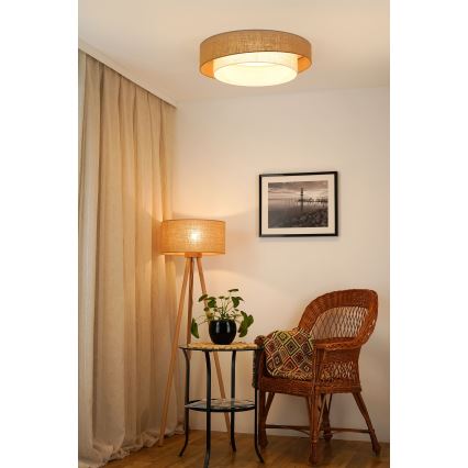 Brilagi - LED Prigušiva plafonjera SHINE LED/24W/230V pr. 60 cm 3000/4000/6500K bež/kremasta + Daljinski upravljač