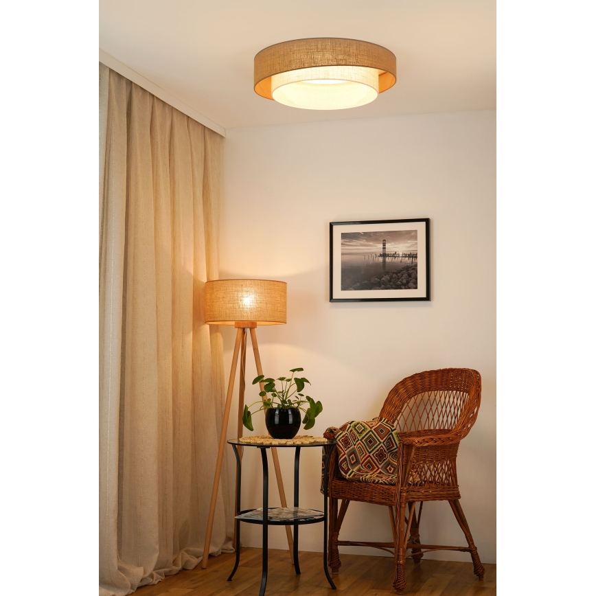 Brilagi - LED Prigušiva plafonjera SHINE LED/24W/230V pr. 60 cm 3000/4000/6500K bež/kremasta + Daljinski upravljač