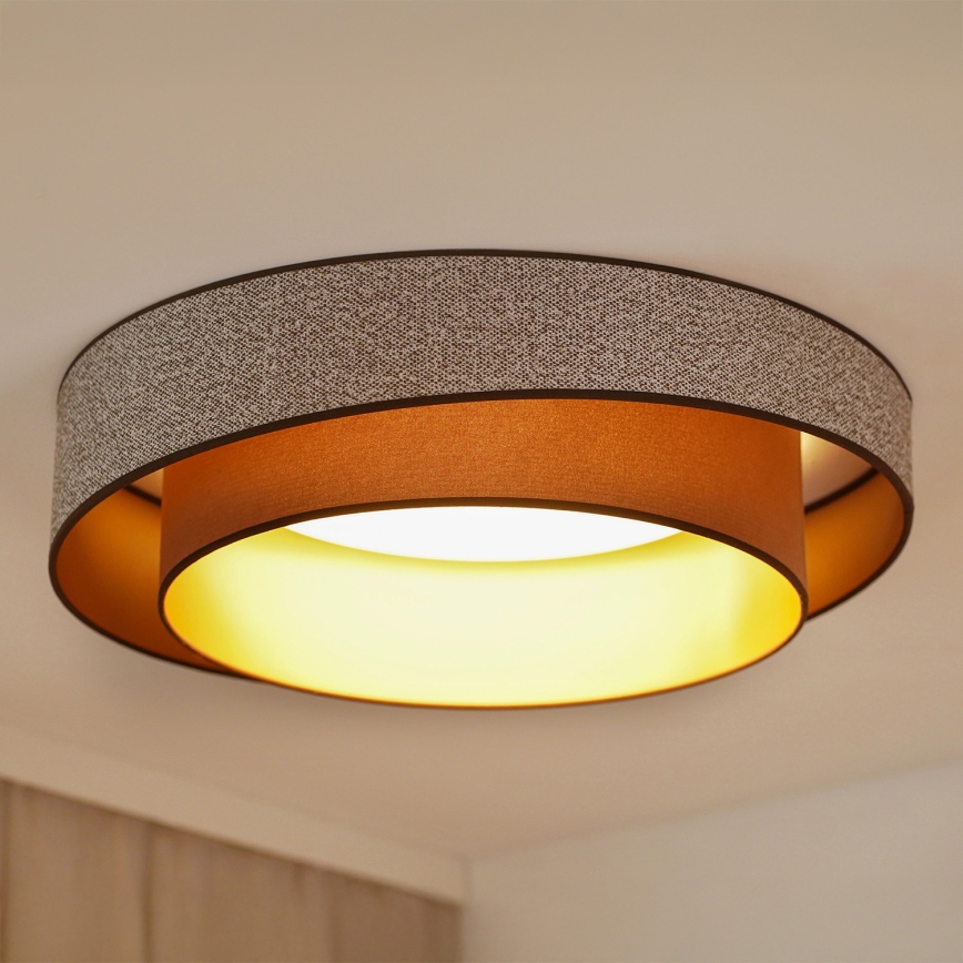 Brilagi - LED Prigušiva plafonjera VEGAS SHINE LED/24W/230V pr. 60 cm 3000/4000/6500K braon + Daljinski upravljač
