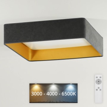 Brilagi - LED Prigušiva plafonjera VELVET SQUARE LED/24W/230V 3000/4000/6500K + Daljinski upravljač sivo