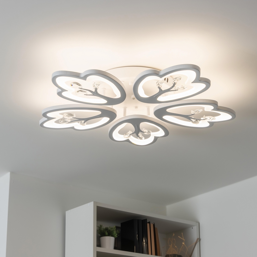 Brilagi - LED prigušiva plafonjerka TWIST LED/80W/230V 3000-6500K bela + daljinski upravljač