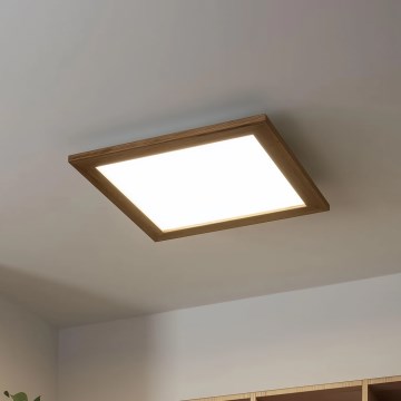 Brilagi - LED prigušiva plafonska lampa SLIMFRAME WOOD LED/36W/230V 49,5x49,5 cm 3000-6000K braon + daljinski upravljač