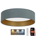Brilagi - LED prigušiva plafonska lampa VELVET SMART LED/24W/230V prečnik 45 cm 2700-6500K Wi-Fi Tuya mint/zlatna + daljinski upravljač