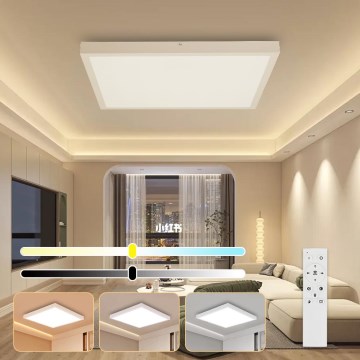Brilagi - LED prigušiva plafonska lampa za kupatilo FRAME SMART LED/50W/230V 60x60 cm 3000-6000K IP44 bela + daljinski upravljač