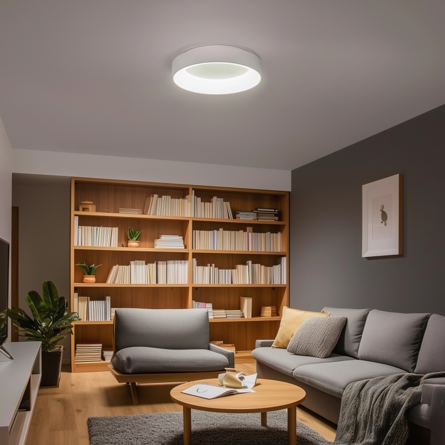 Brilagi - LED prigušiva plafonska svetiljka FALCON LED/40W/230V 3000-6500K pr. 45 cm bela + daljinski upravljač