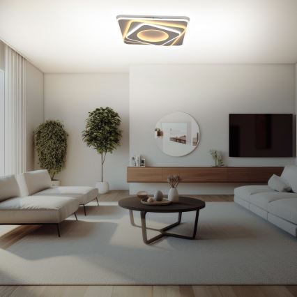 Brilagi - LED prigušiva plafonska svetiljka MODERN LED/100W/230V 2700-6500K 48x48 cm + daljinski upravljač
