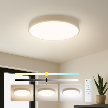 Brilagi - LED prigušiva plafonska svetiljka POOL LED/48W/230V 3000-6000K prečnik 40 cm bež + daljinski upravljač