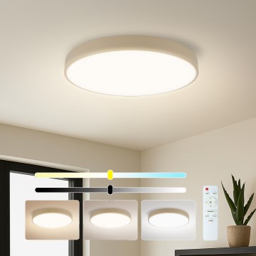 Brilagi - LED prigušiva plafonska svetiljka POOL LED/60W/230V 3000-6000K preč. 50 cm bež + daljinski upravljač