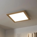 Brilagi - LED prigušiva plafonska svetiljka SLIMFRAME WOOD LED/36W/230V 49,5x49,5 cm 3000-6000K braon + daljinski upravljač