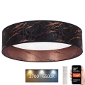 Brilagi - LED prigušiva plafonska svetiljka VELVET SMART LED/24W/230V prečnik 45 cm 2700-6500K Wi-Fi Tuya crna/bakrena + daljinski upravljač