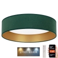 Brilagi - LED prigušiva plafonska svetiljka VELVET SMART LED/24W/230V Ø 45 cm 2700-6500K Wi-Fi Tuya zelena/zlatna + daljinski upravljač