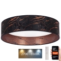Brilagi - LED prigušiva plafonska svetiljka VELVET SMART LED/36W/230V prečnik 55 cm 2700-6500K Wi-Fi Tuya crna/bakarna + daljinski upravljač