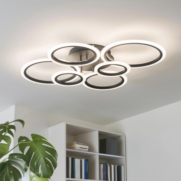 Brilagi - LED prigušiva plafonski luster ORBITS LED/85W/230V 3000-6500K crna + daljinski upravljač