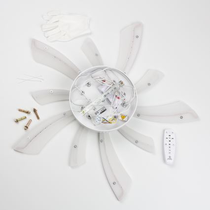 Brilagi - LED prigušiva plafonska svetiljka TWIST LED/55W/230V 3000-6500K bela + daljinski upravljač