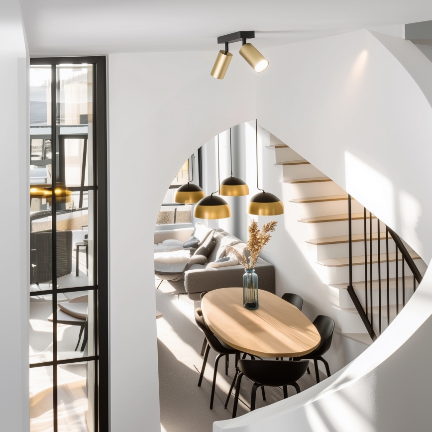 Brilagi - LED RGBW prigušiva ugradna spot svetiljka SELE GOLDEN 2xGU10/6,5W/230V 2700-6500K crna/zlatna
