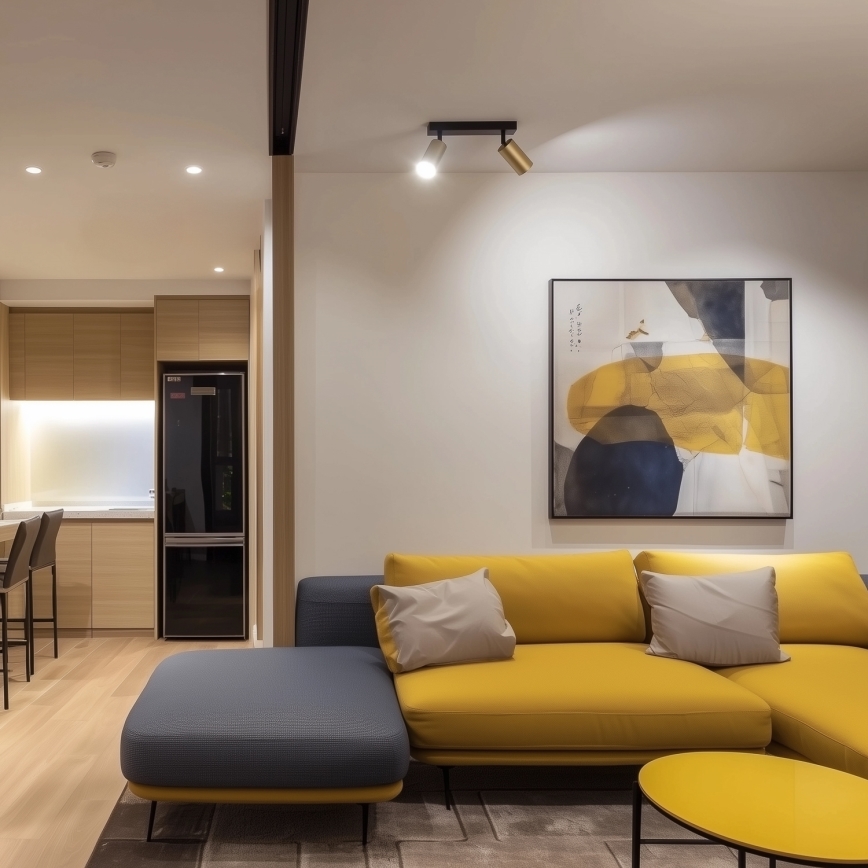 Brilagi - LED RGBW prigušiva ugradna spot svetiljka SELE GOLDEN 2xGU10/6,5W/230V 2700-6500K crna/zlatna