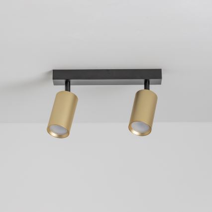 Brilagi - LED RGBW prigušiva ugradna spot svetiljka SELE GOLDEN 2xGU10/6,5W/230V 2700-6500K crna/zlatna