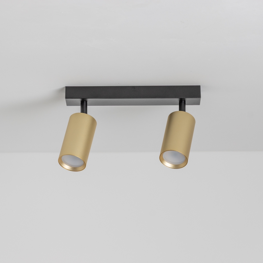 Brilagi - LED RGBW prigušiva ugradna spot svetiljka SELE GOLDEN 2xGU10/6,5W/230V 2700-6500K crna/zlatna