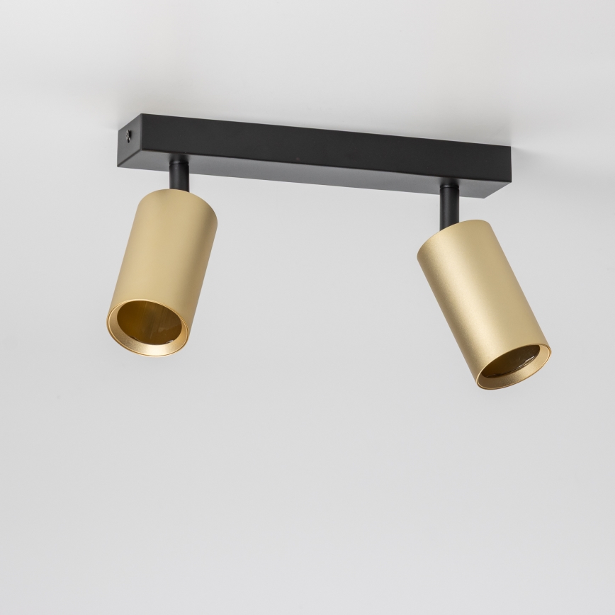 Brilagi - LED RGBW prigušiva ugradna spot svetiljka SELE GOLDEN 2xGU10/6,5W/230V 2700-6500K crna/zlatna