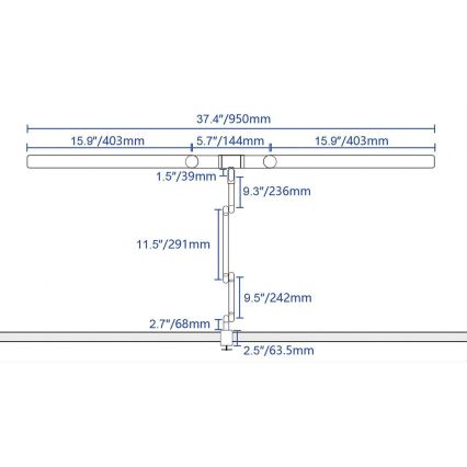 Brilagi - LED Prigušiva dodirna fleksibilna stona lampa VARIO LED/24W/230V 3000-6500K CRI 92 bela