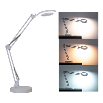Brilagi - LED prigušiva stona lampa sa lupom LENS LED/12W/5V 3000/4200/6000K bela