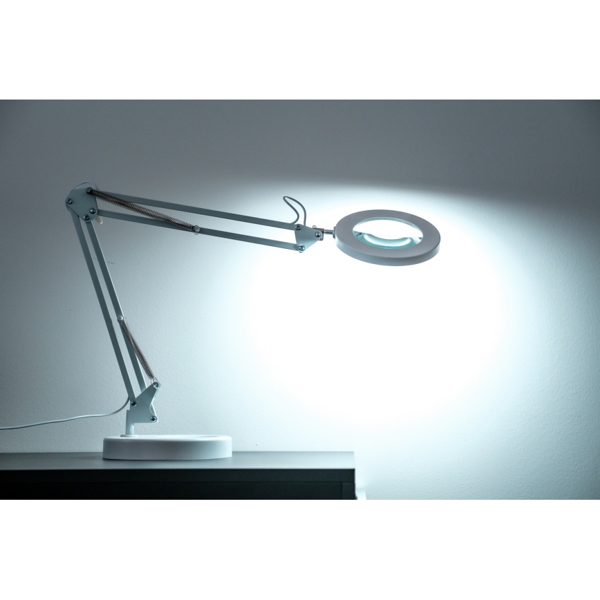 Brilagi - LED prigušiva stona lampa sa lupom LENS LED/12W/5V 3000/4200/6000K bela