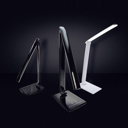 Brilagi - LED prigušiva stona lampa sa USB priključkom LED/12W/230V crna