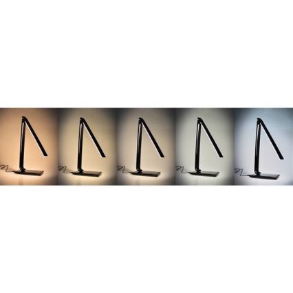 Brilagi - LED prigušiva stona lampa sa USB priključkom LED/12W/230V crna