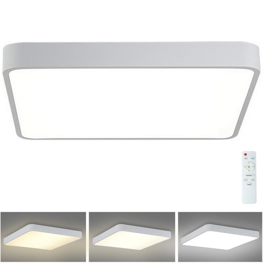 Brilagi - LED prigušiva stropna svetiljka POOL LED/48W/230V 3000-6000K 50x50 cm bela + daljinski upravljač