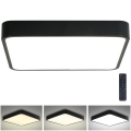 Brilagi - LED prigušiva stropna svetiljka POOL LED/48W/230V 3000-6000K 50x50 cm crna + daljinski upravljač