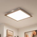 Brilagi - LED prigušiva stropna svetiljka SLIMFRAME WOOD LED/58W/230V 64x64 cm 3000-6000K braon + daljinski upravljač