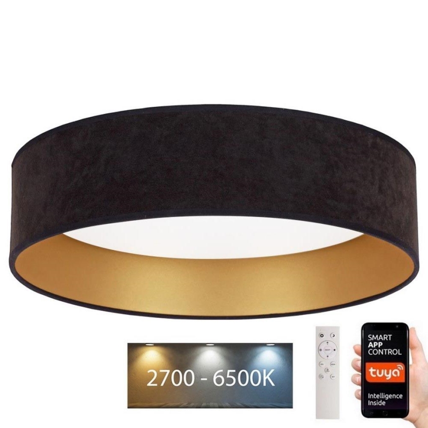 Brilagi - LED prigušiva stropna svetiljka VELVET SMART LED/36W/230V Ø 55 cm 2700-6500K Wi-Fi Tuya crna/zlatna + daljinski upravljač