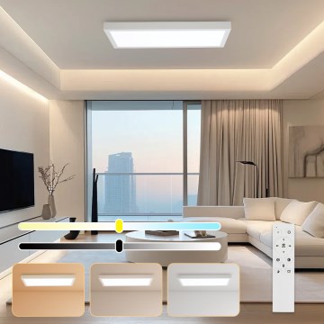 Brilagi - LED prigušiva stropna svetiljka za kupatilo FRAME SMART LED/30W/230V 30x60 cm 3000-6000K IP44 bela + daljinski upravljač