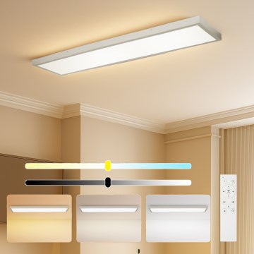 Brilagi - LED prigušiva stropna svetiljka za kupatilo FRAME SMART LED/50W/230V 120x30 cm 3000-6000K IP44 srebrna + daljinski upravljač