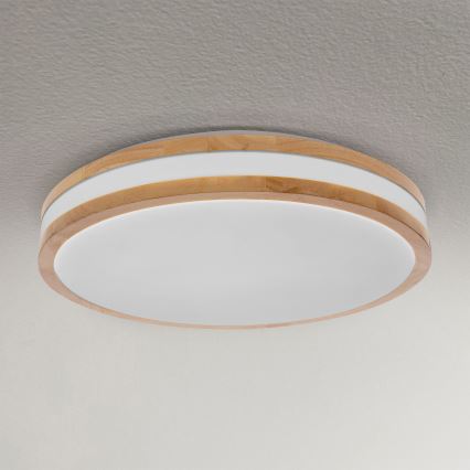 Brilagi - LED Prigušiva stropna svjetiljka MOLINA LED/48W/230V 3000-6500K hrast pr. 38 cm + daljinski upravljač