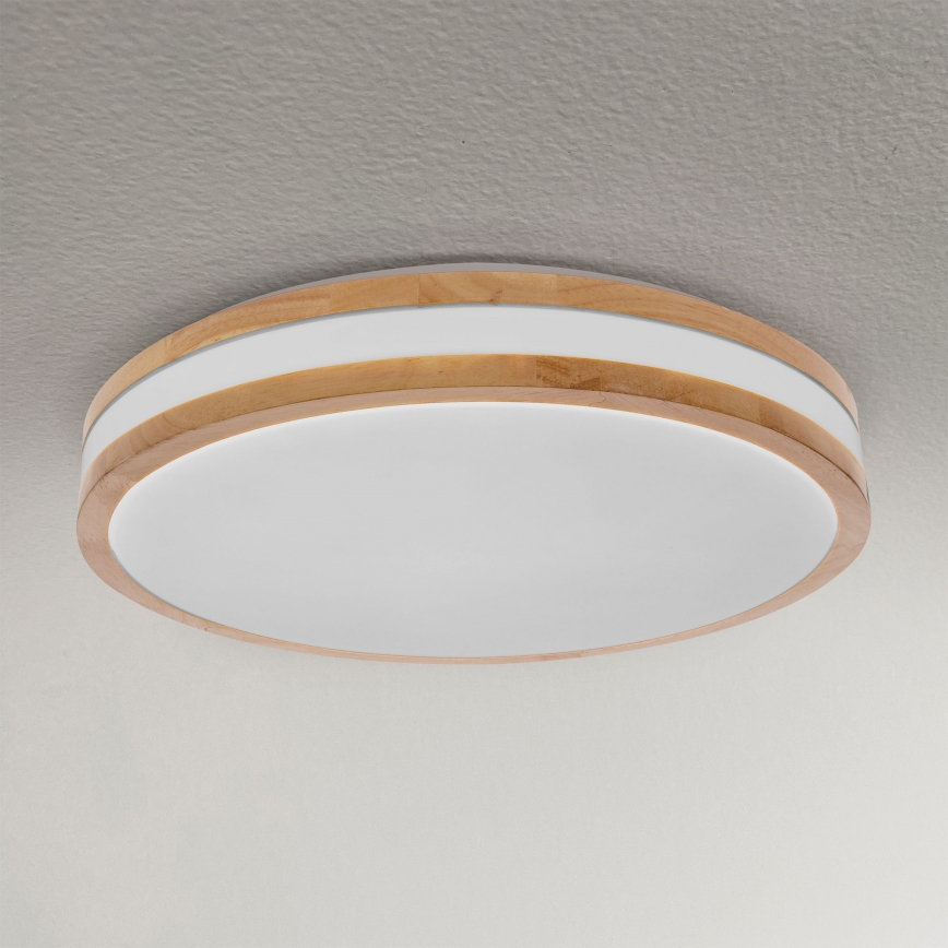 Brilagi - LED Prigušiva stropna svjetiljka MOLINA LED/48W/230V 3000-6500K hrast pr. 38 cm + daljinski upravljač