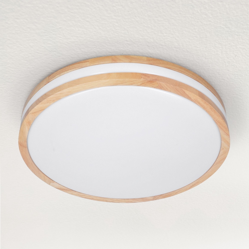 Brilagi - LED Prigušiva stropna svjetiljka MOLINA LED/48W/230V 3000-6500K hrast pr. 38 cm + daljinski upravljač