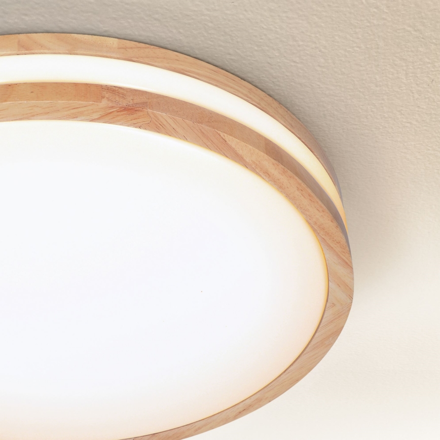 Brilagi - LED Prigušiva stropna svjetiljka MOLINA LED/48W/230V 3000-6500K hrast pr. 38 cm + daljinski upravljač
