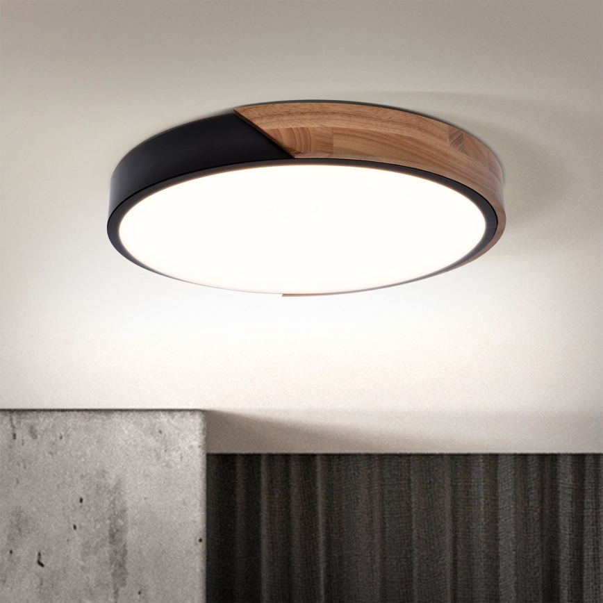 Brilagi - LED Prigušiva stropna svjetiljka PILANA LED/48W/230V 3000-6500K hrast pr. 40 cm + daljinski upravljač